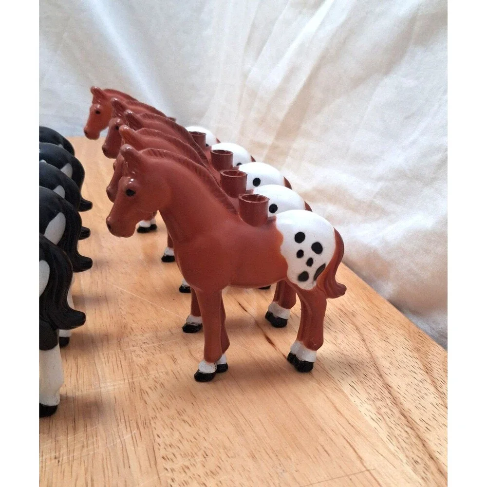 20 Vintage Blow Mold Horse Pony Christmas Tree Light Covers Western Equestrian